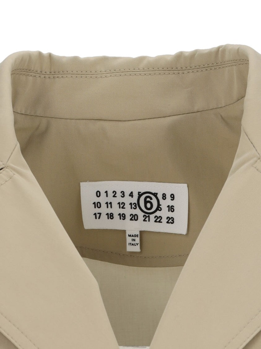 Mm6 By Maison Margiela Single-Breasted Coat – Beige