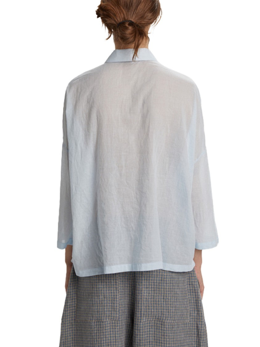 Phisique Du Role Loose-Fit Cotton Muslin Shirt With Classic Collar