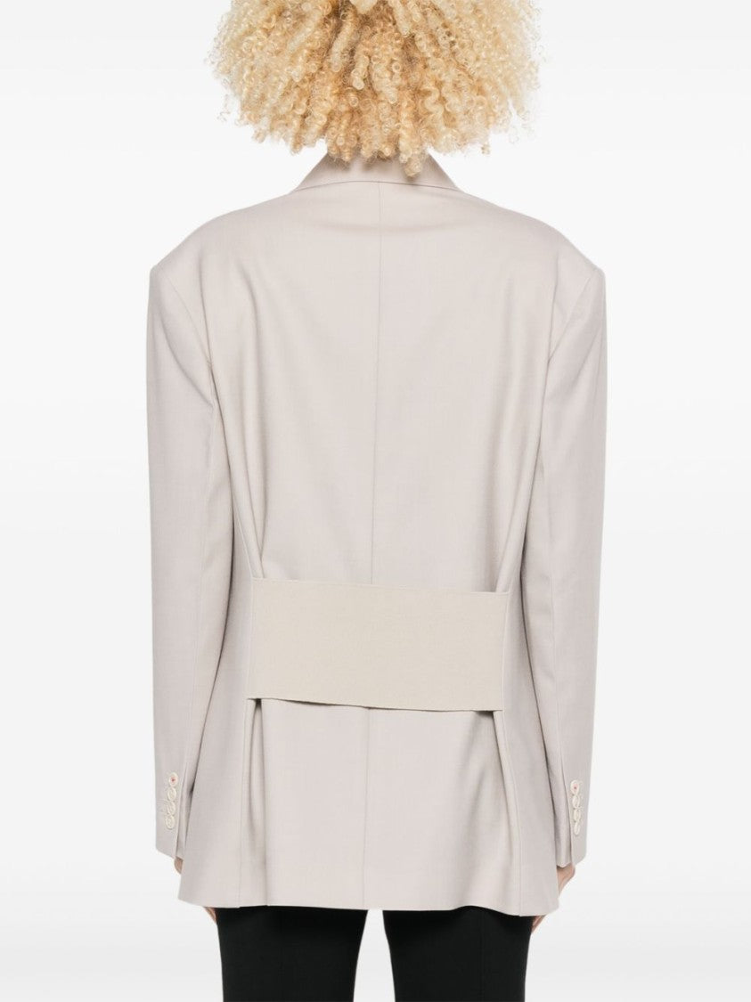 Victoria Beckham Tailored Double-Breasted Jacket With Unique Belt Detail