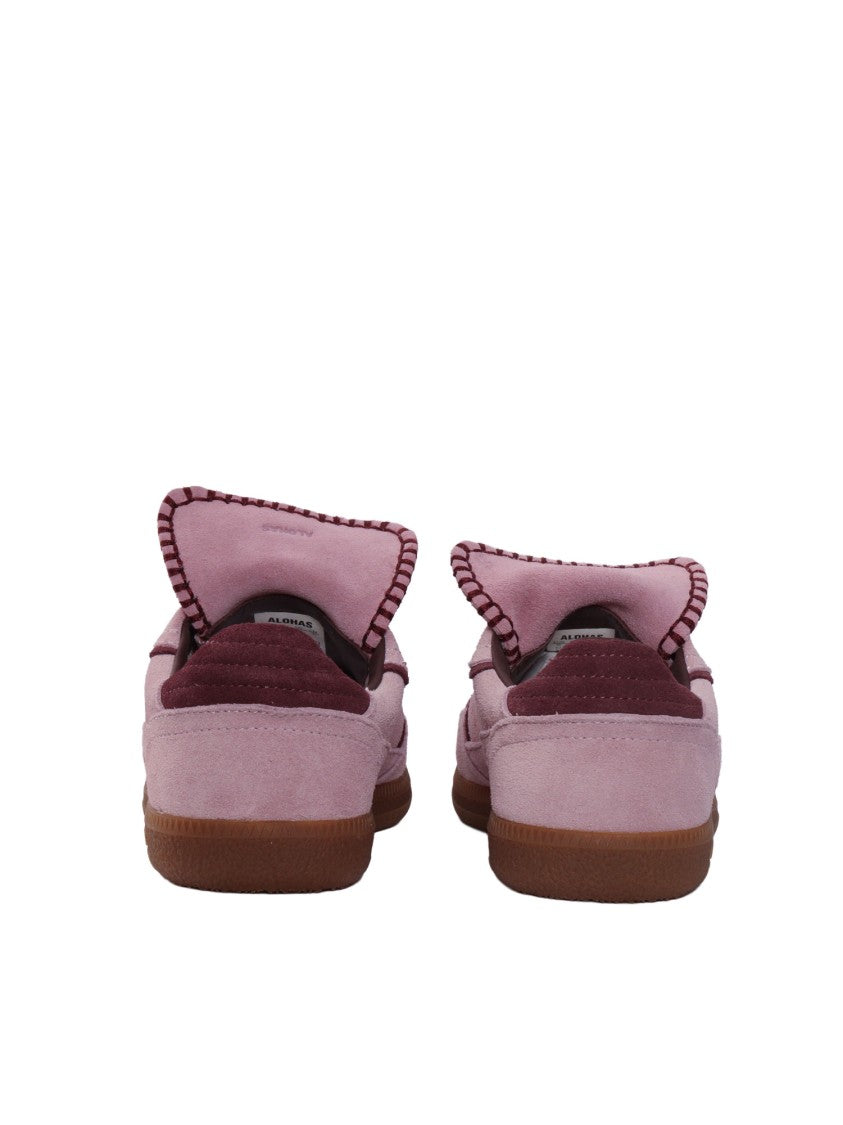 Alohas Pink Suede Elevated Leather Sneakers