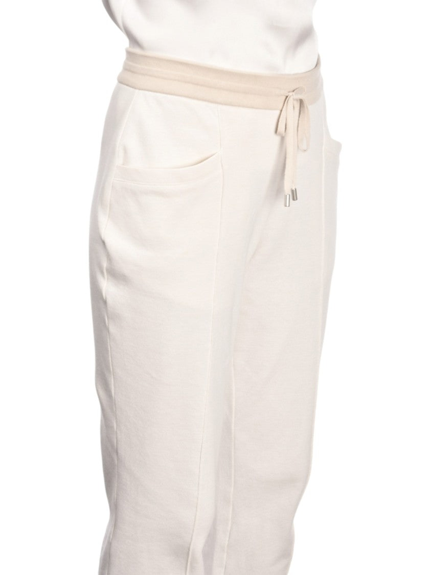 Gran Sasso White Relaxed Straight Cotton Pants