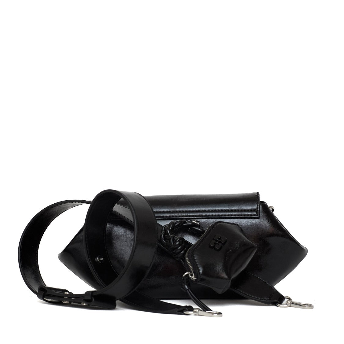Ganni East/West Deep Shine Magnetic Shoulder Bag