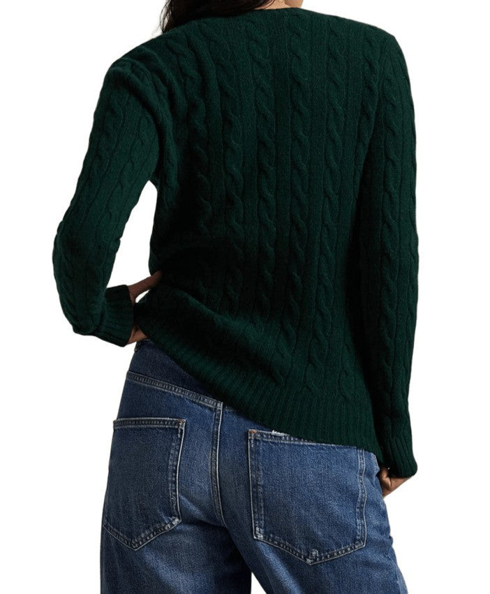 Polo Ralph Lauren Slim-Fit Cable Knit Sweatshirt In Rich College Green