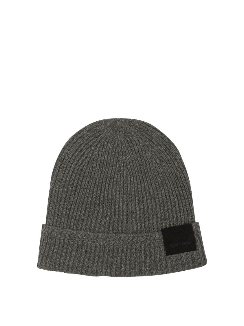 Tom Ford Ribbed Cashmere Hat With Folded Cuff
