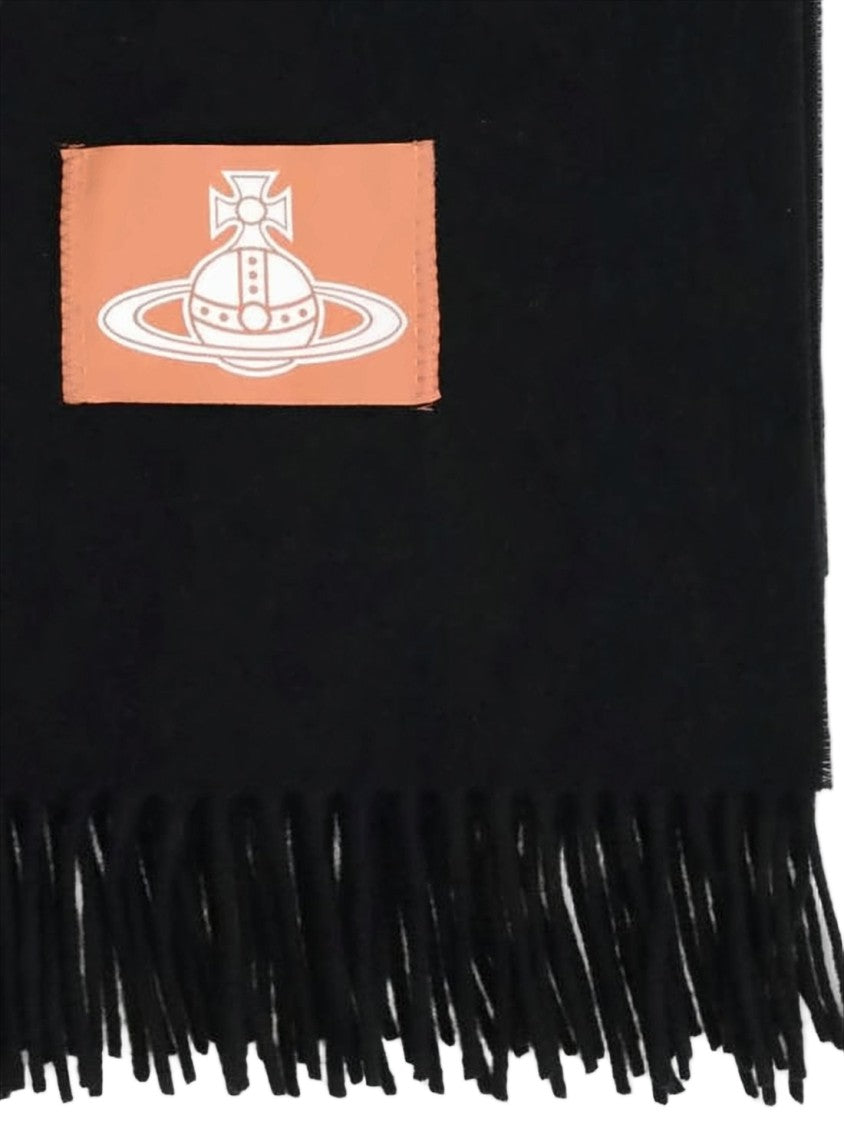 Vivienne Westwood Soft Black Wool Scarf