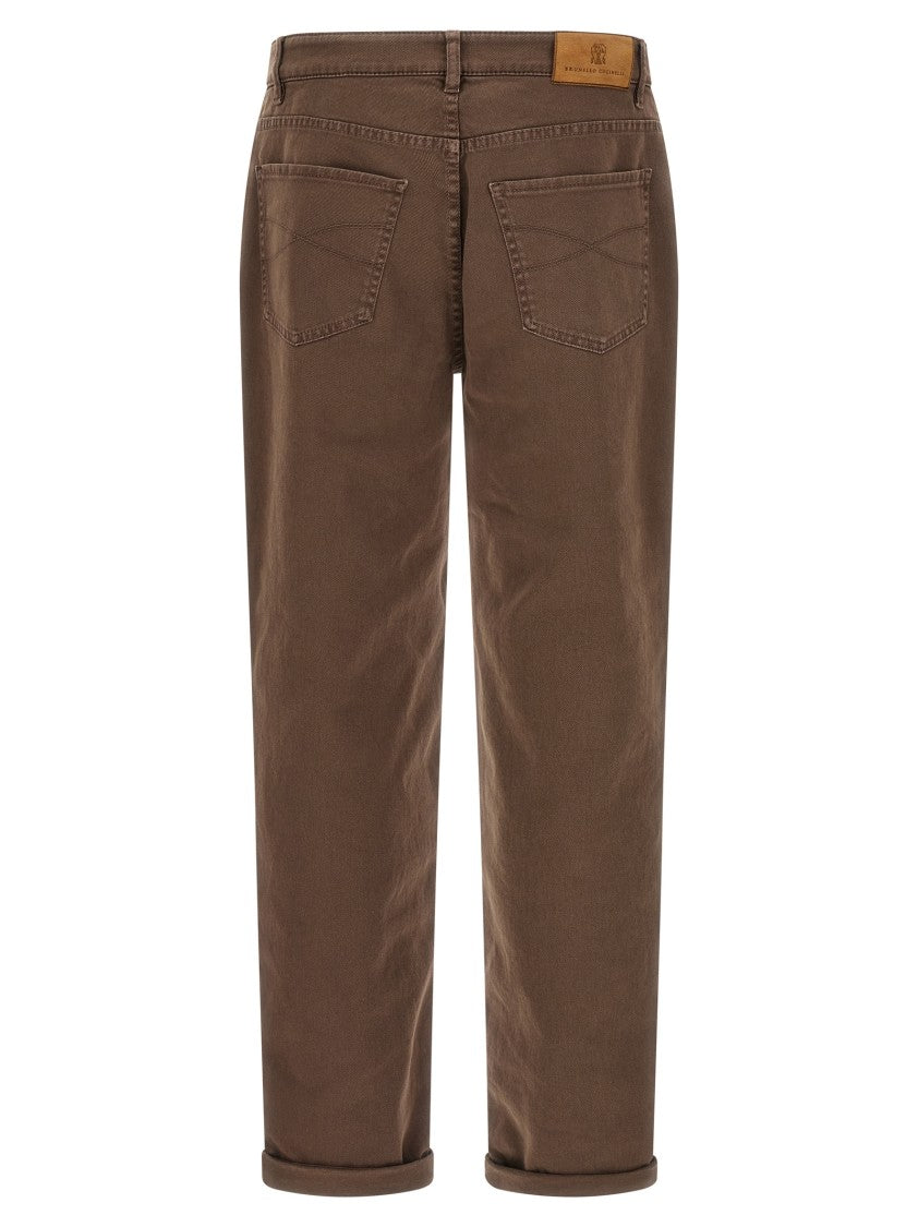 Brunello Cucinelli Garment-Dyed Straight Leg Jeans