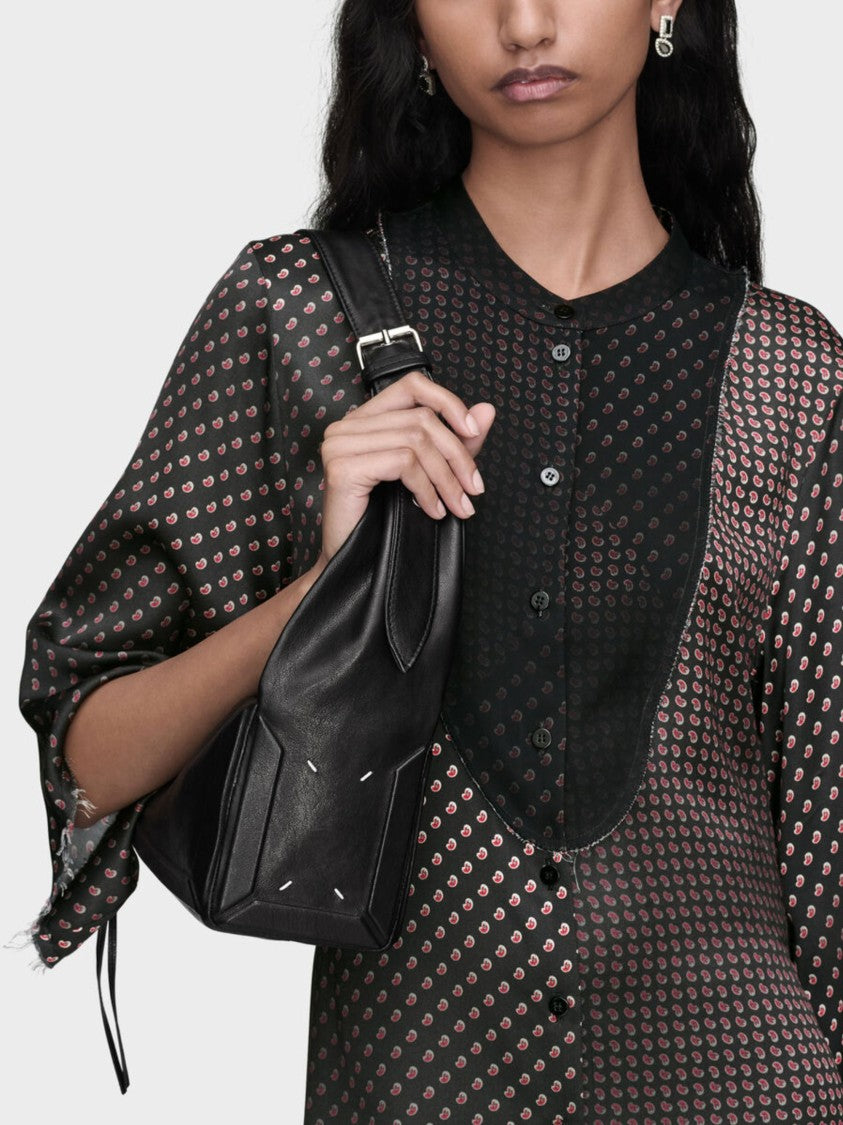 Maison Margiela Black Sleek Rectangular Leather Shoulder Bag