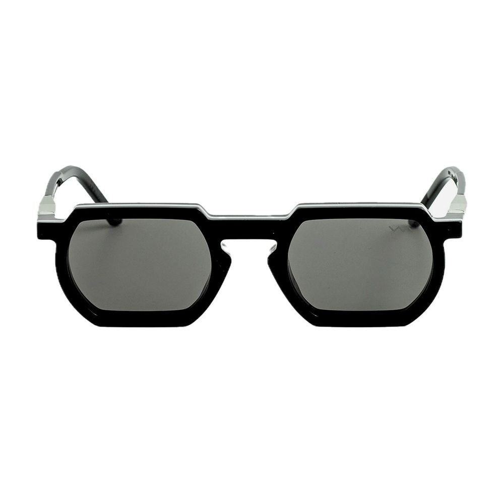 Vava Wl0033 White Label Squared Geometric Black Bio-Acetate Sunglasses