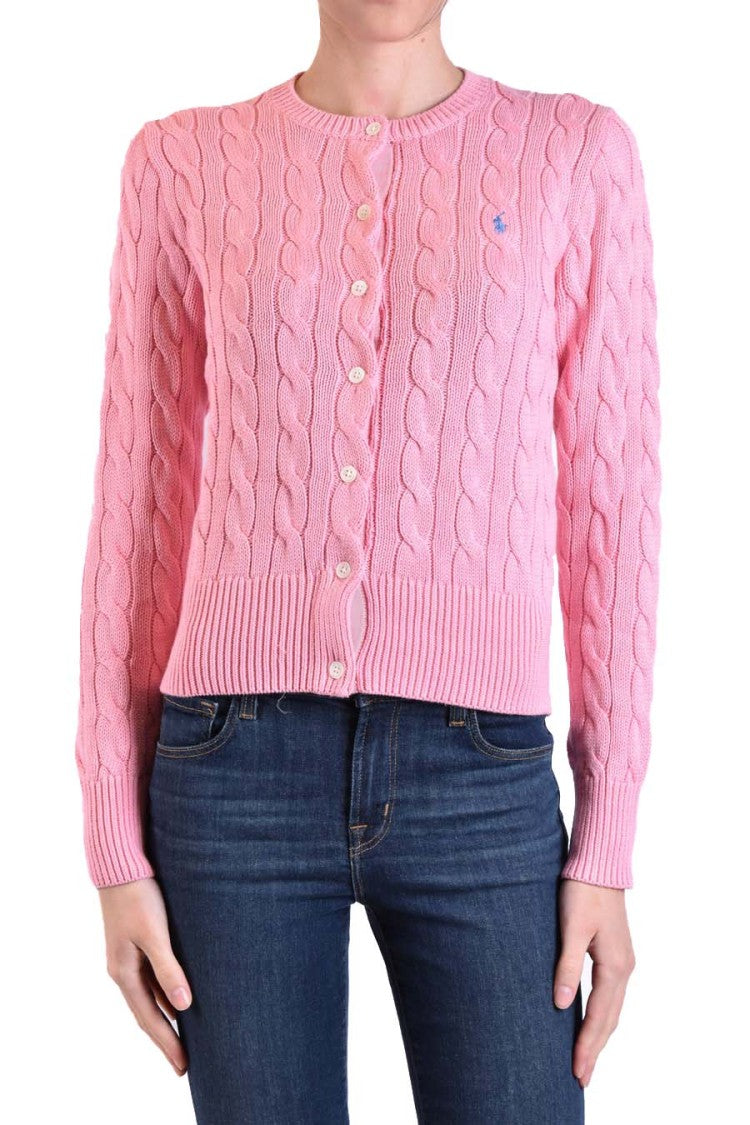 Polo Ralph Lauren Cable Knit Sweater With Button-Up Front
