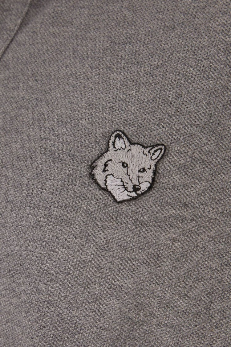 Maison Kitsuné Short-Sleeved Polo Shirt With Classic Collar And Embroidered Fox Head