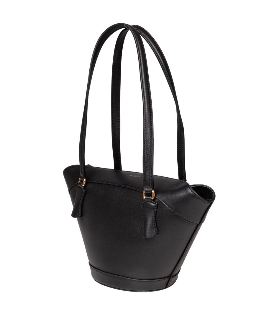 Dolce & Gabbana Black Leather Coffa Capri Bag