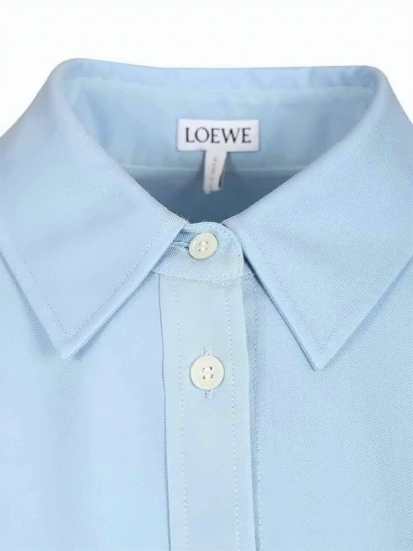 Loewe Light Blue Relaxed Fit Shirt With Classic Collar
