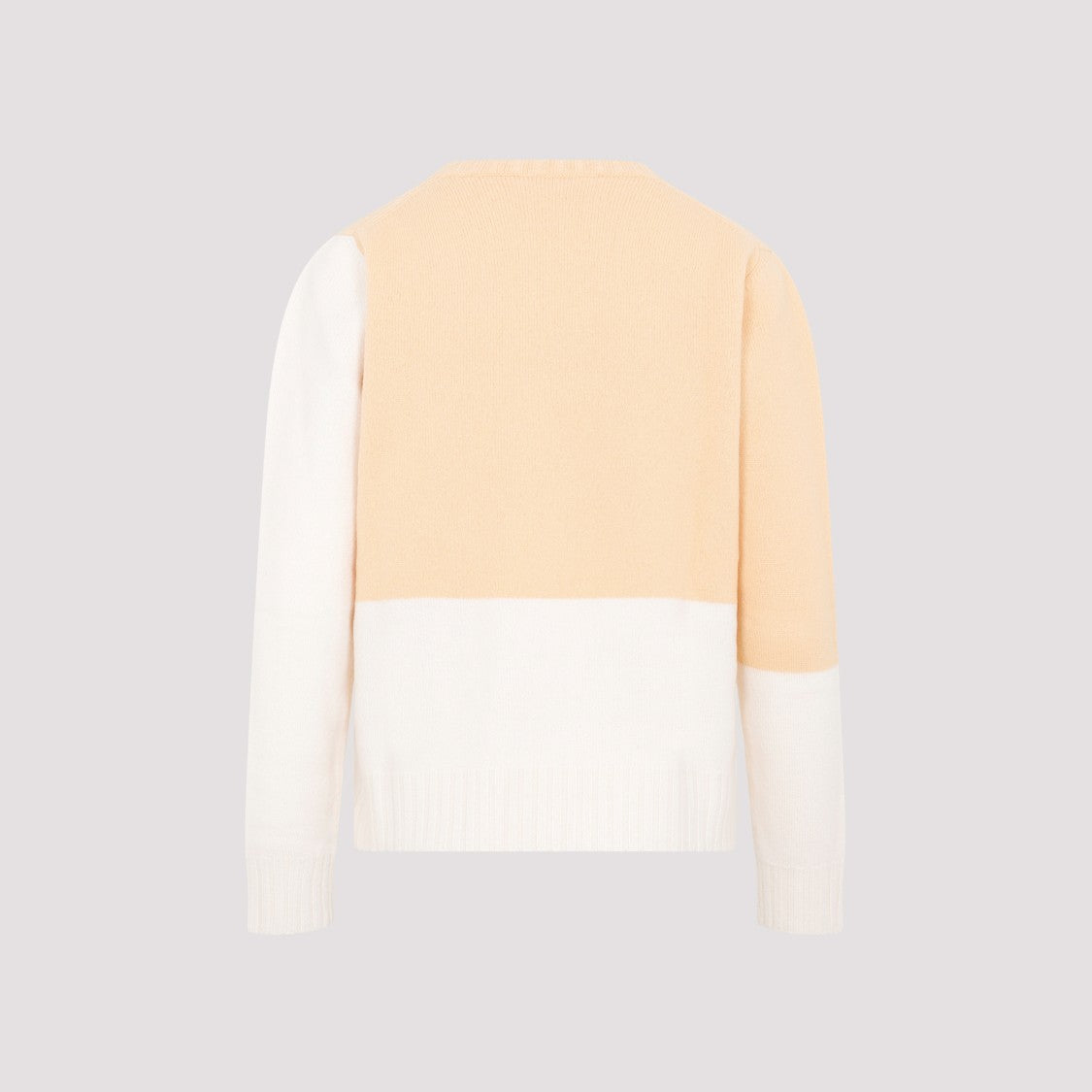 Jil Sander Open Orange Long-Sleeved Wool Sweater