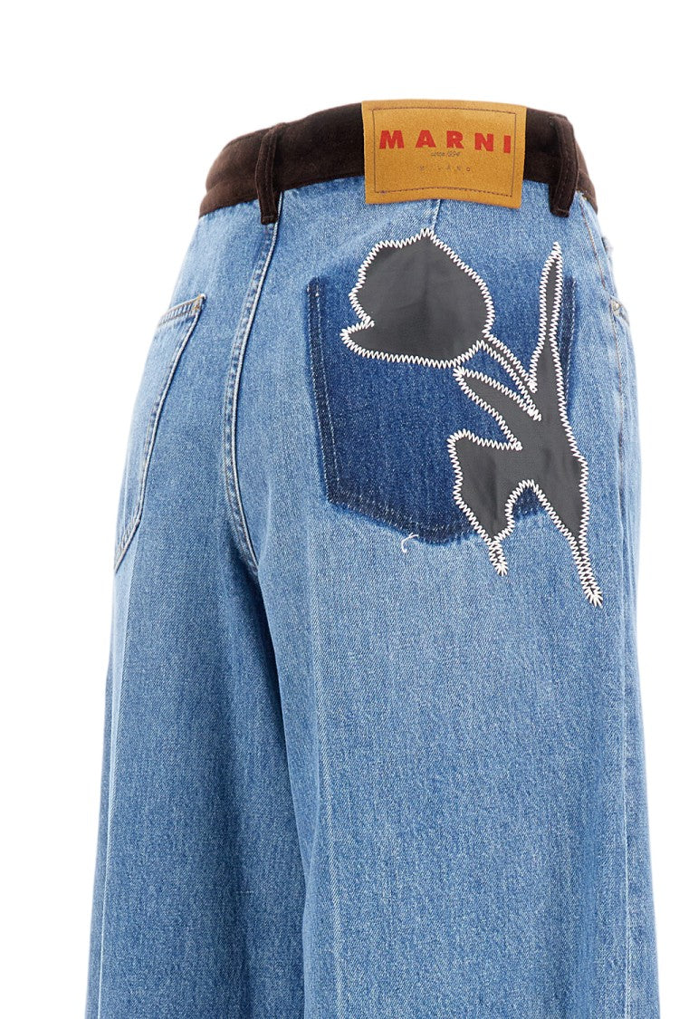 Marni Denim Blue Cotton Trousers