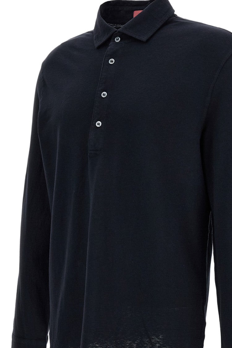 Drumohr Cotton-Linen Blend Polo Shirt With French Collar