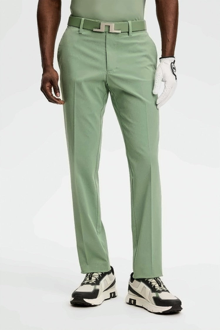 J Lindeberg Tailored Straight-Leg Pants With Mid-Rise Waist