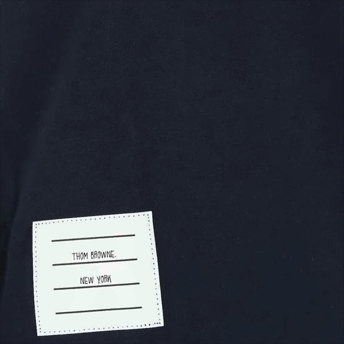 Thom Browne Short-Sleeved Black T-Shirt With Contrasting Trim