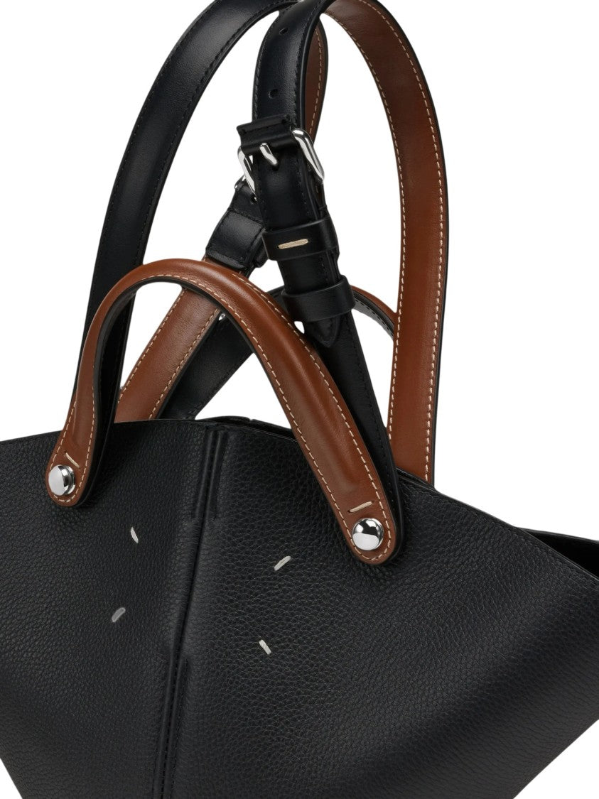 Maison Margiela Small Dress-Age Triangular Leather Tote Bag