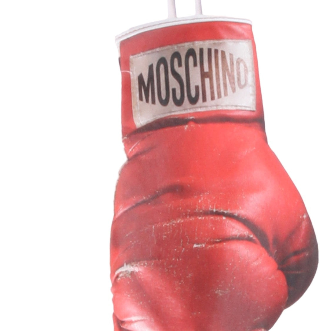 Moschino Short-Sleeve White T-Shirt With Boxing Gloves Print