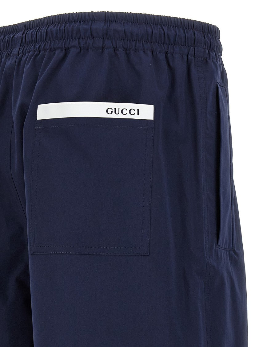 Gucci Heavy Cotton Poplin Bermuda Shorts With Adjustable Waistband