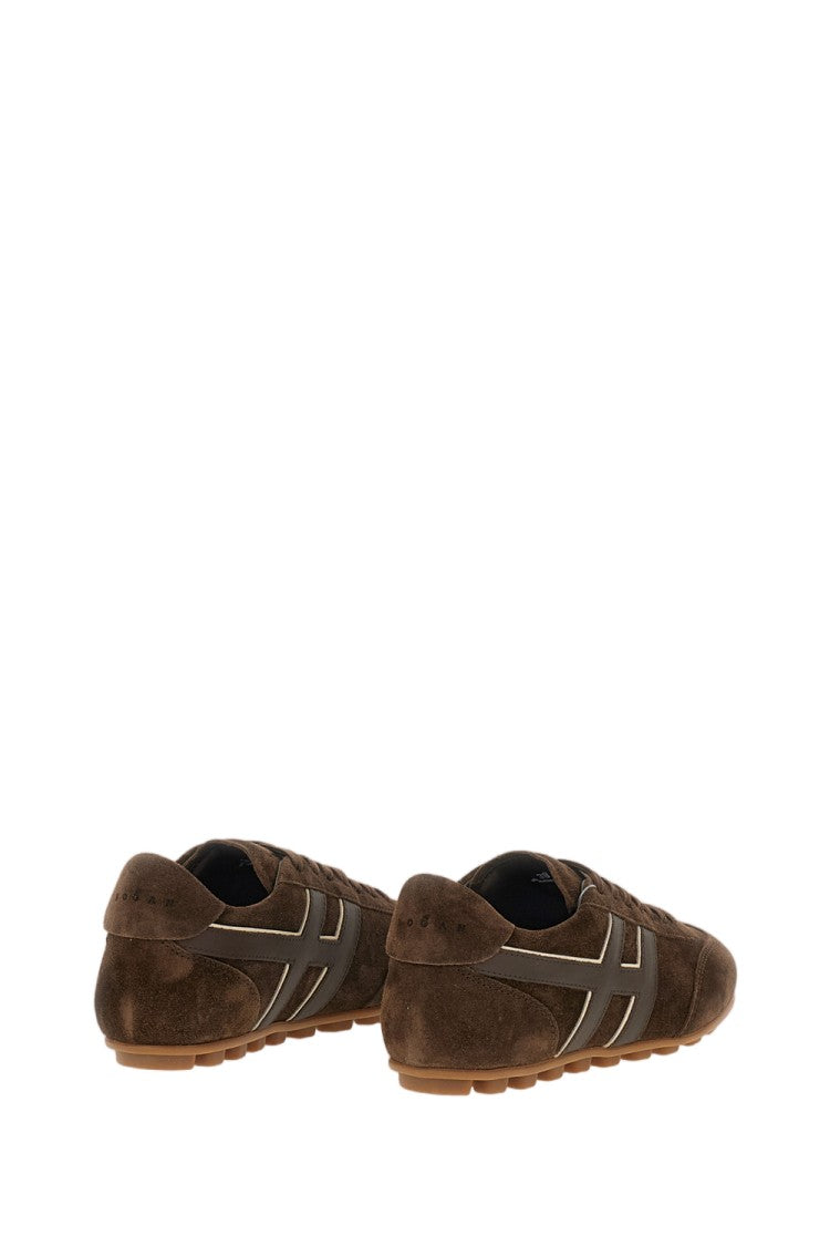 Hogan Brown Runner H693 Suede Leather Sneakers
