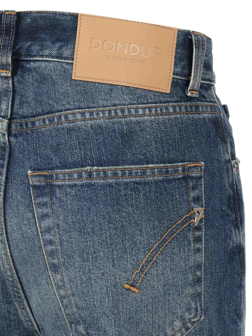 Dondup High-Waisted Straight-Leg Jeans With Classic Five-Pocket Design