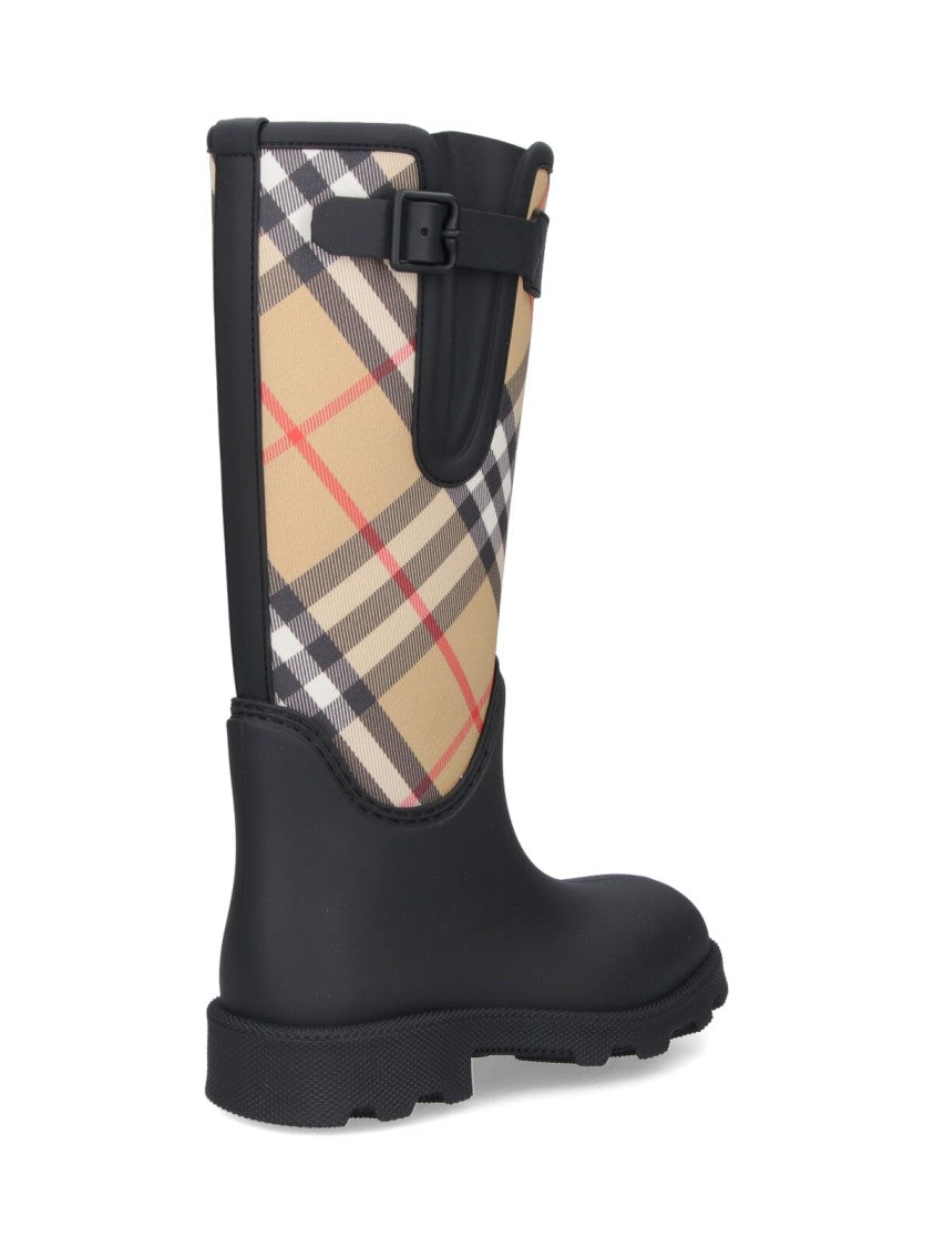 Burberry Black Marsh Stamp Rubber Boots