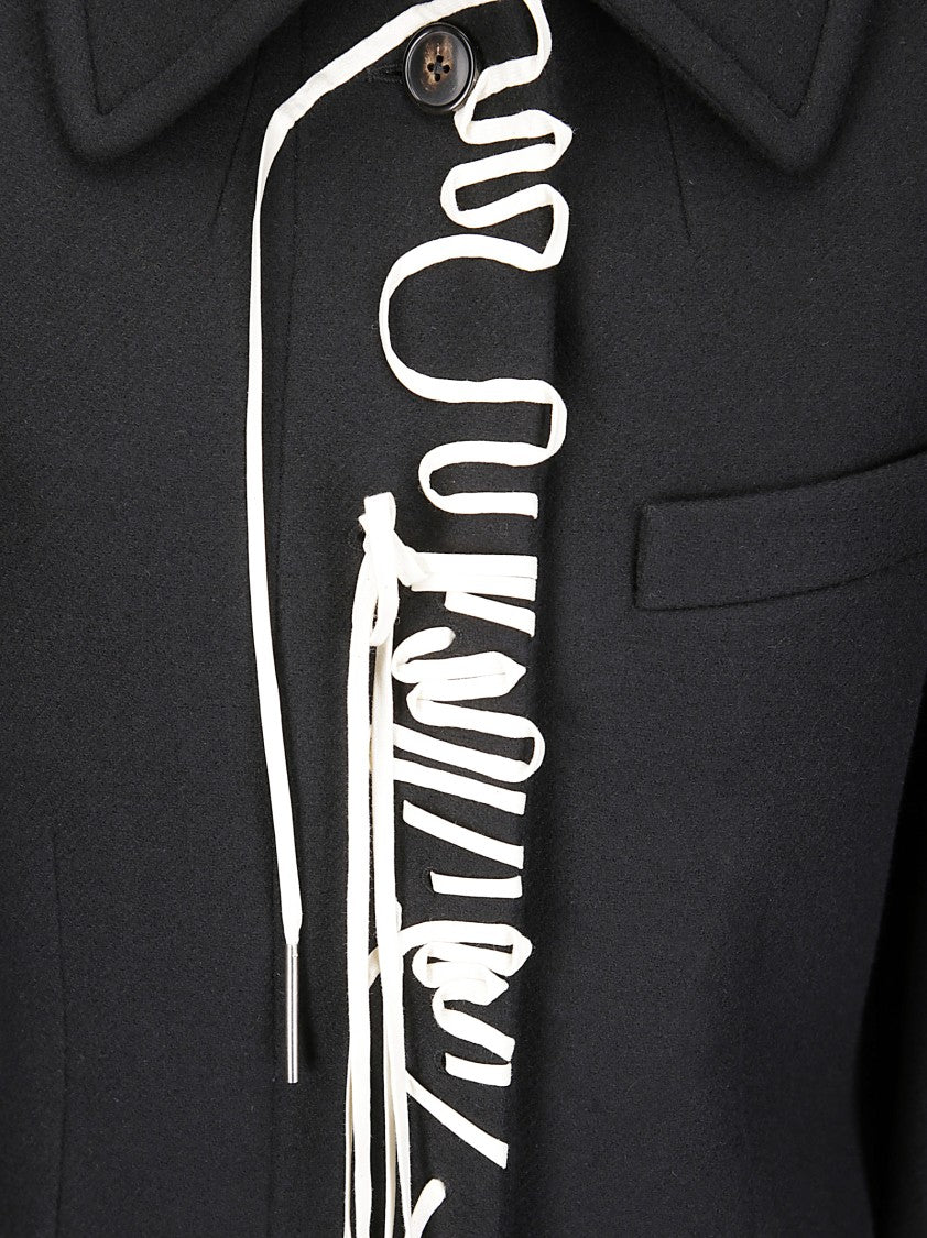 Dries Van Noten Structured White Jacket With High Shoulder Pads And Elegant Collar