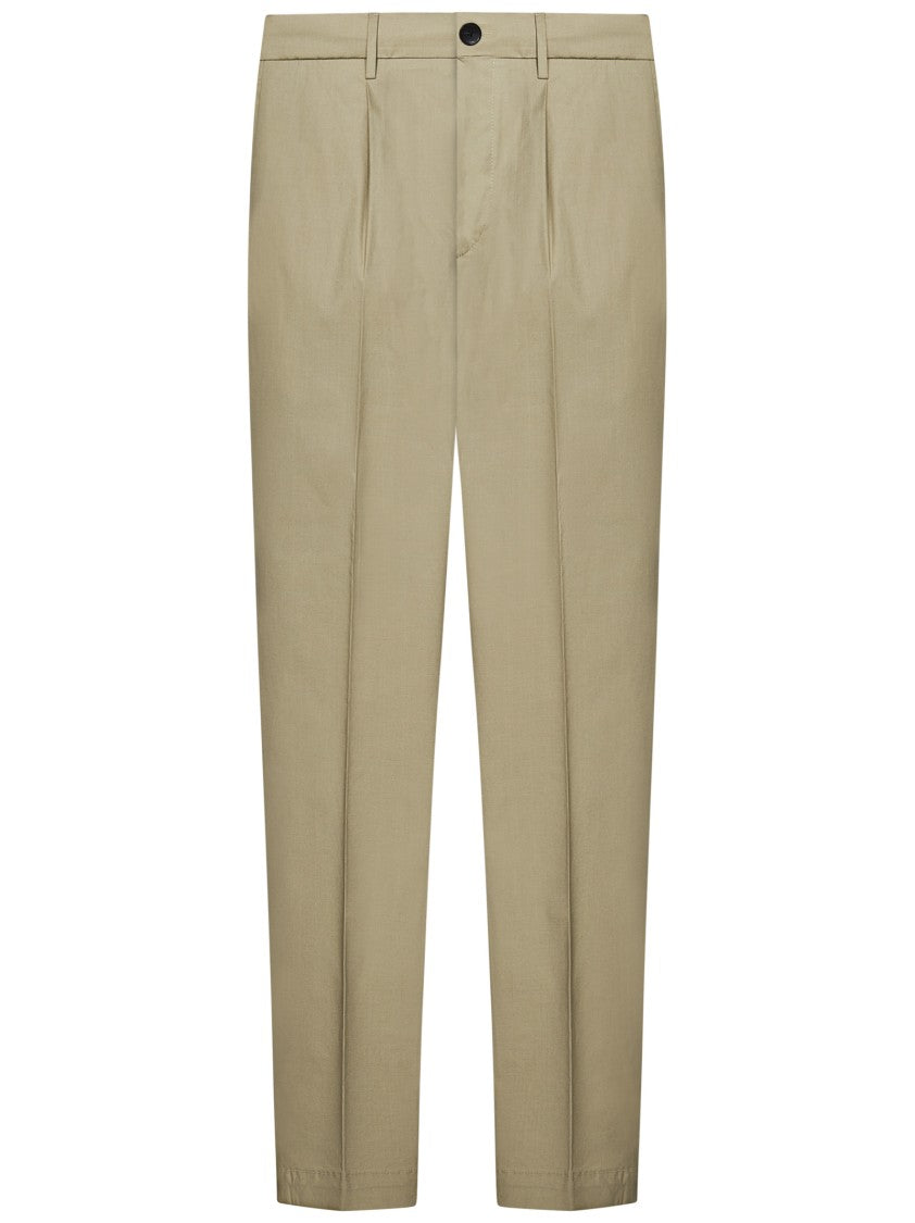 Michael Coal Beige Trousers With Drawstring Waist