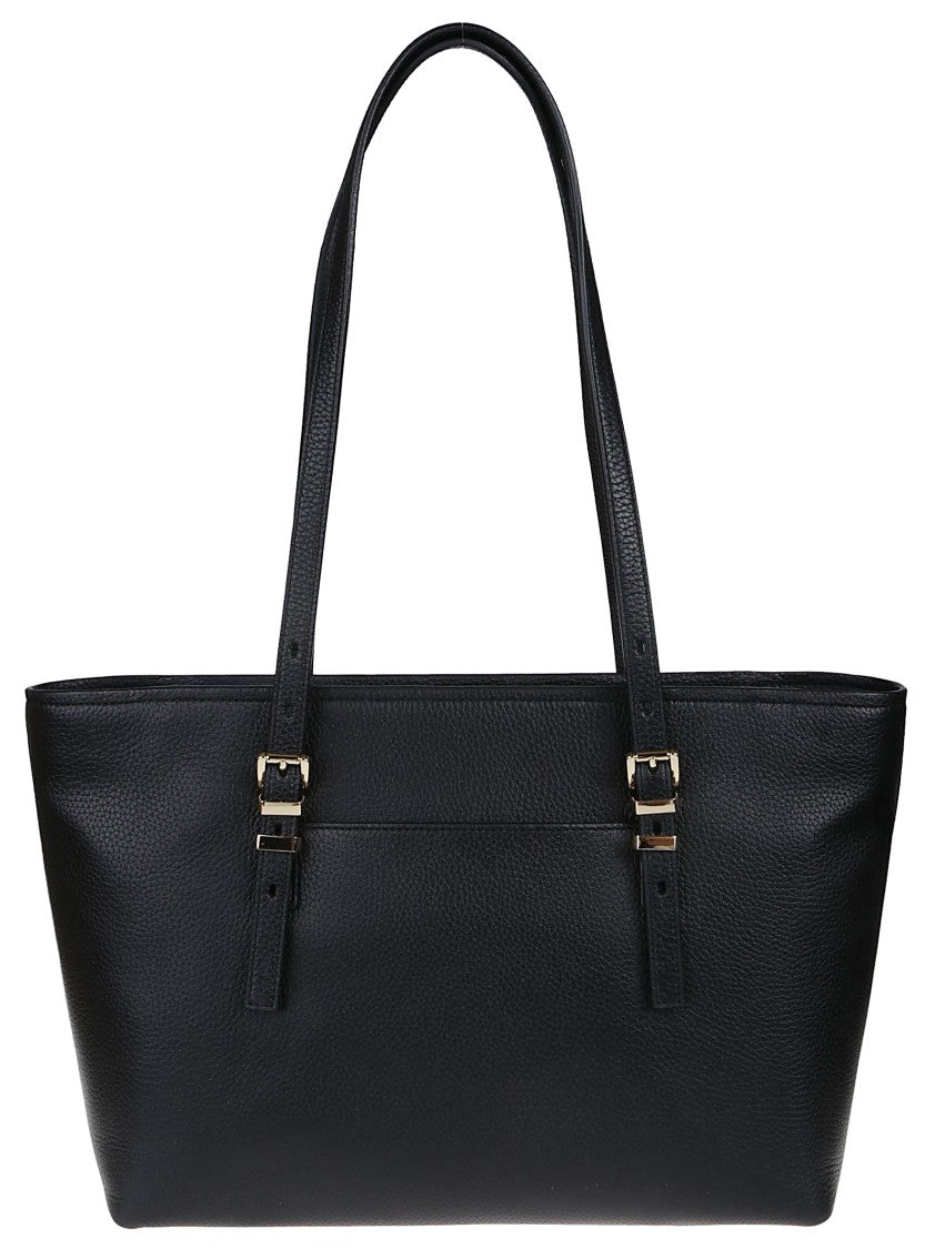 Michael Kors Black Medium Quinn Leather Tote Bag