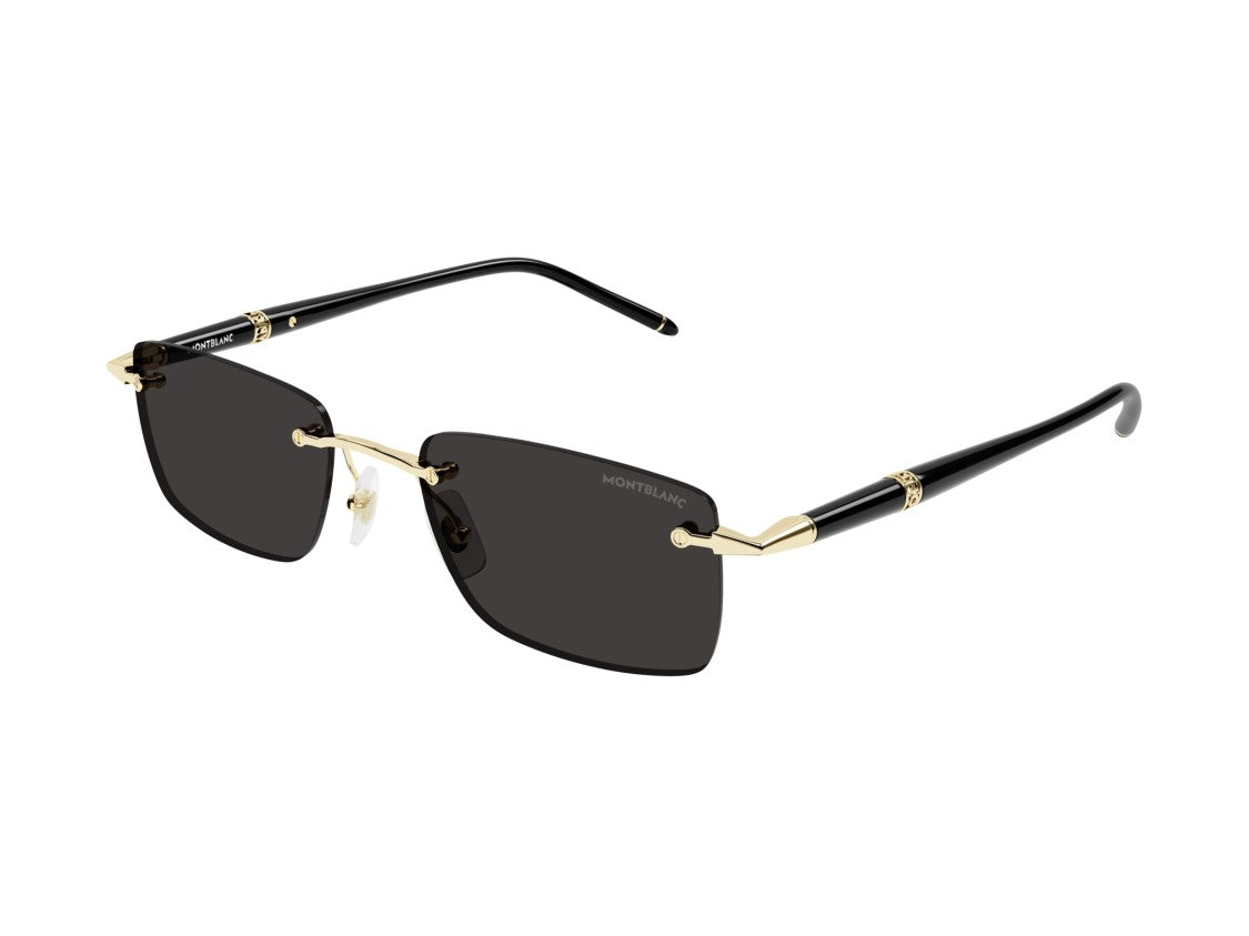 Montblanc Gold Mb0344s Rimless Square Sunglasses