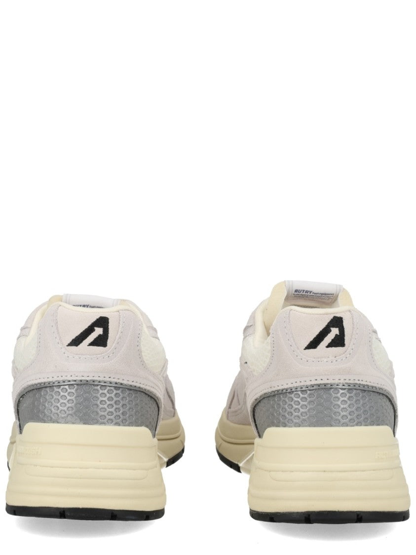 Autry Hyperway Layered Suede Cow Leather Sneakers