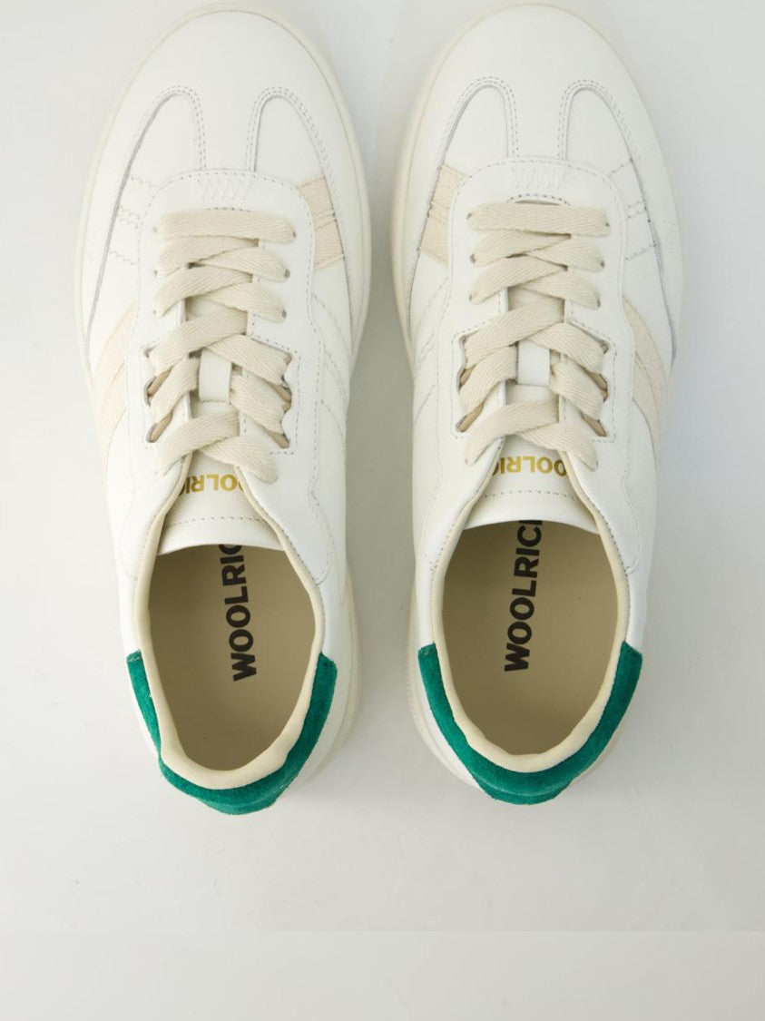Woolrich Off-White Double U.T Calf Leather Sneakers