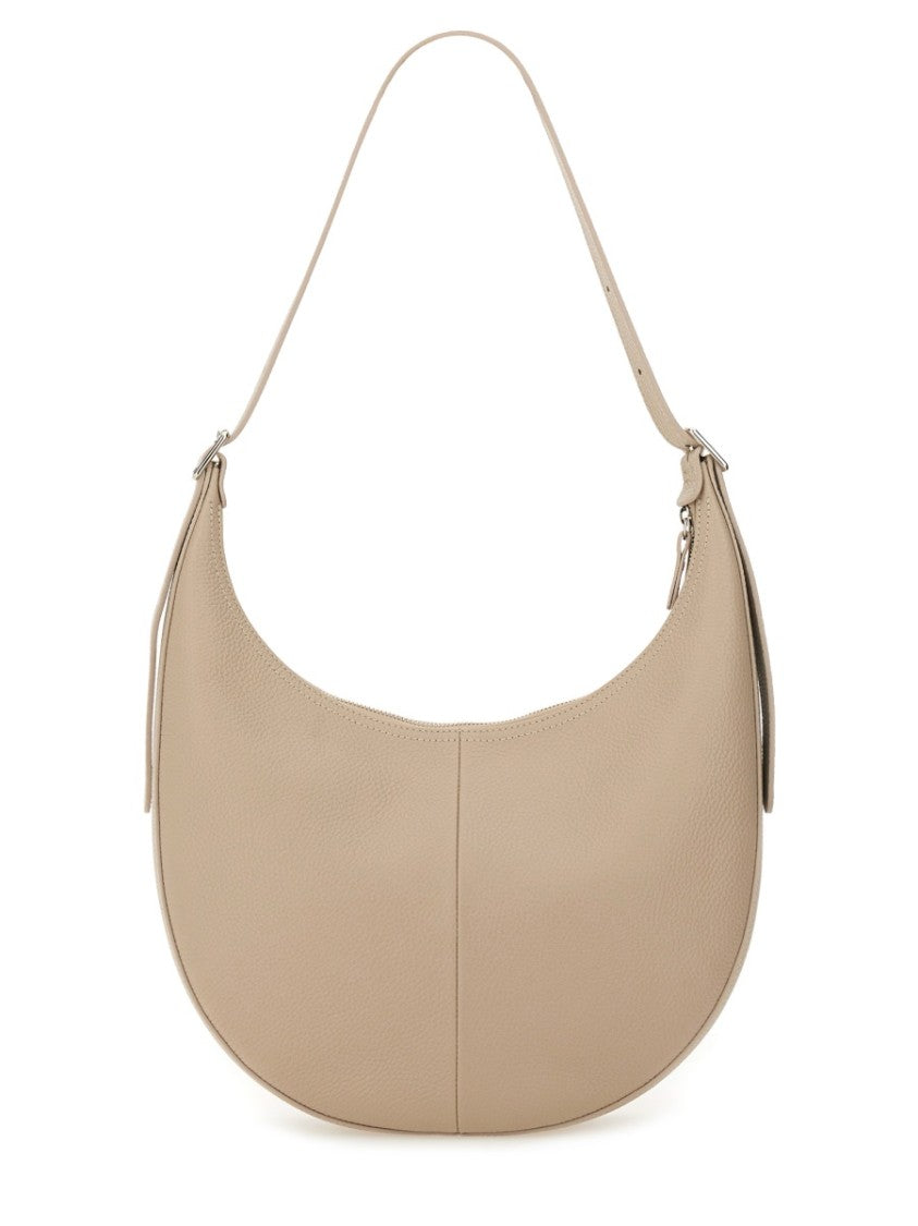 Longchamp Rounded Leather Shoulder Bag