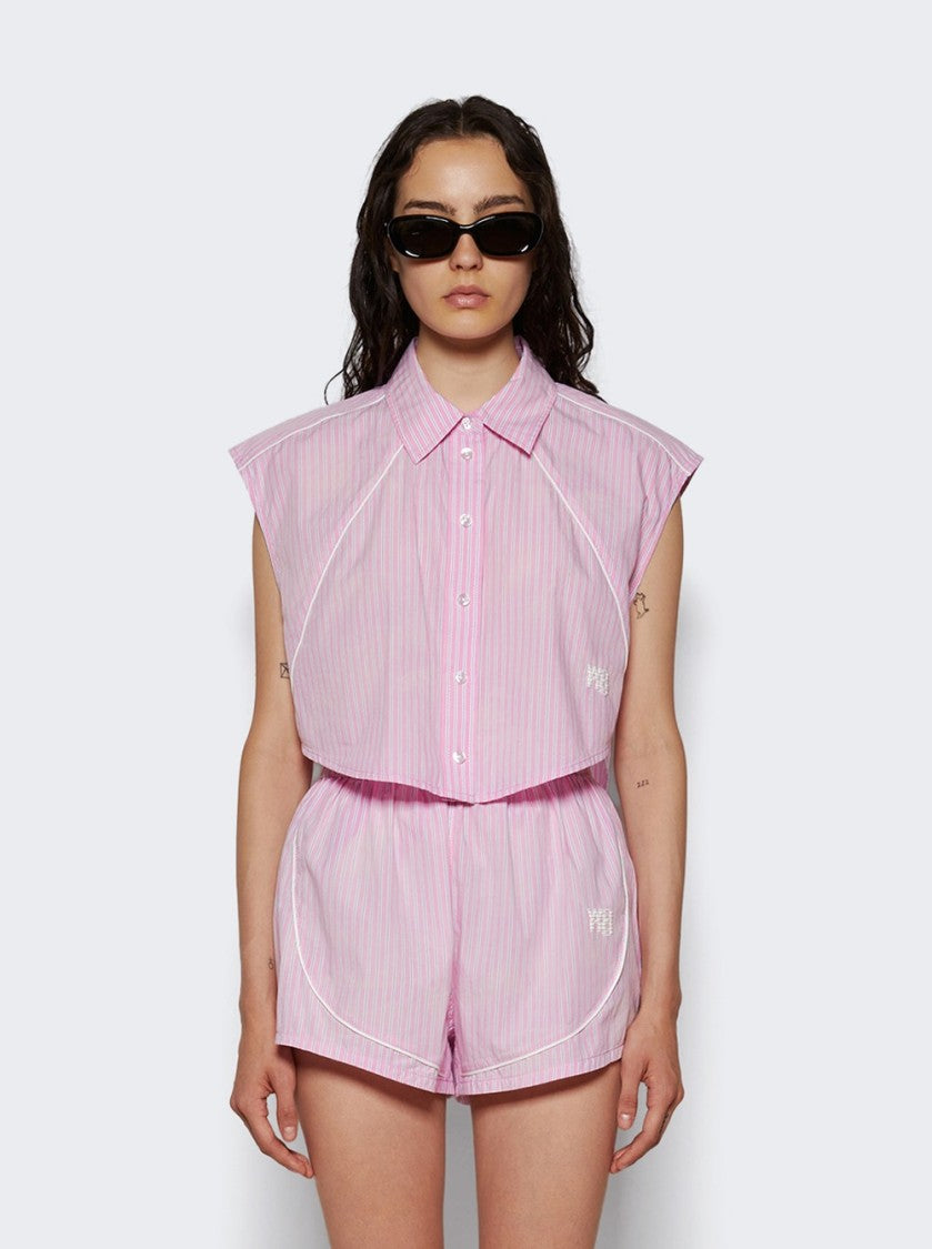 T By Alexander Wang Cropped Button-Up Shirt