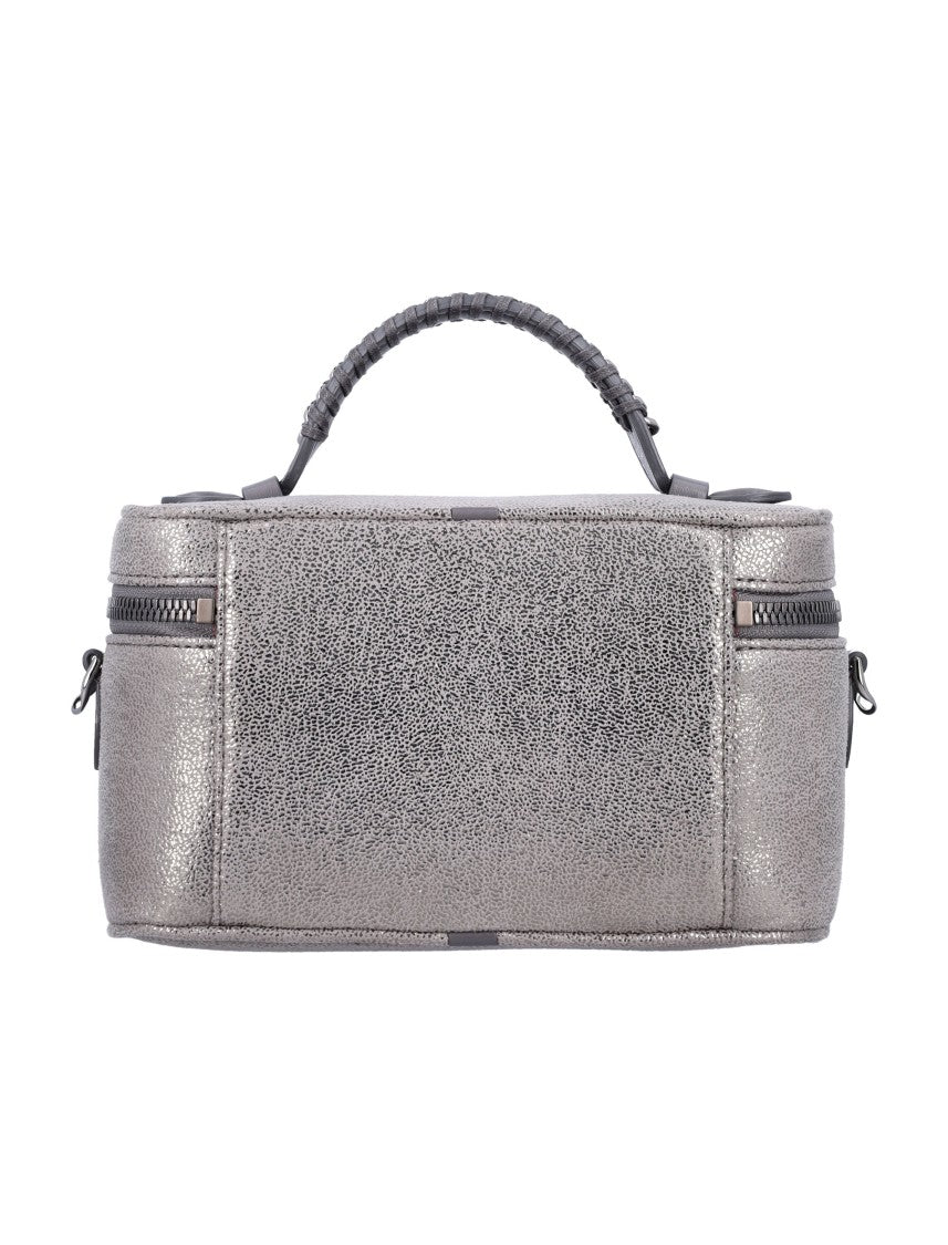 Stella Mccartney Steel Grey Cosmetic Case With Braided Handle