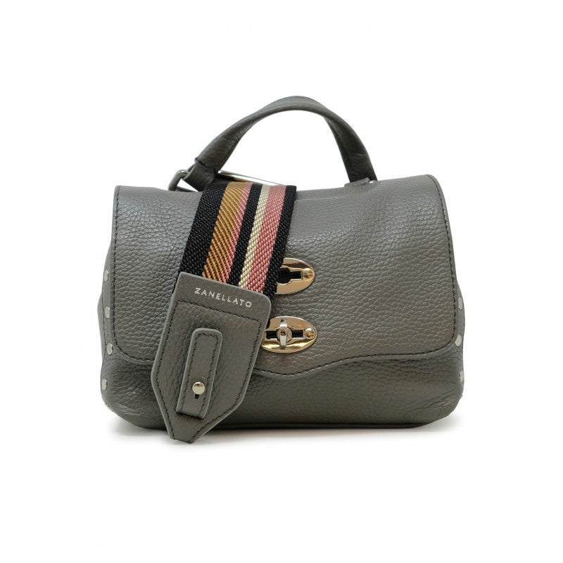 Zanellato Grey Montebianco Postina Daily Baby Leather Handbag
