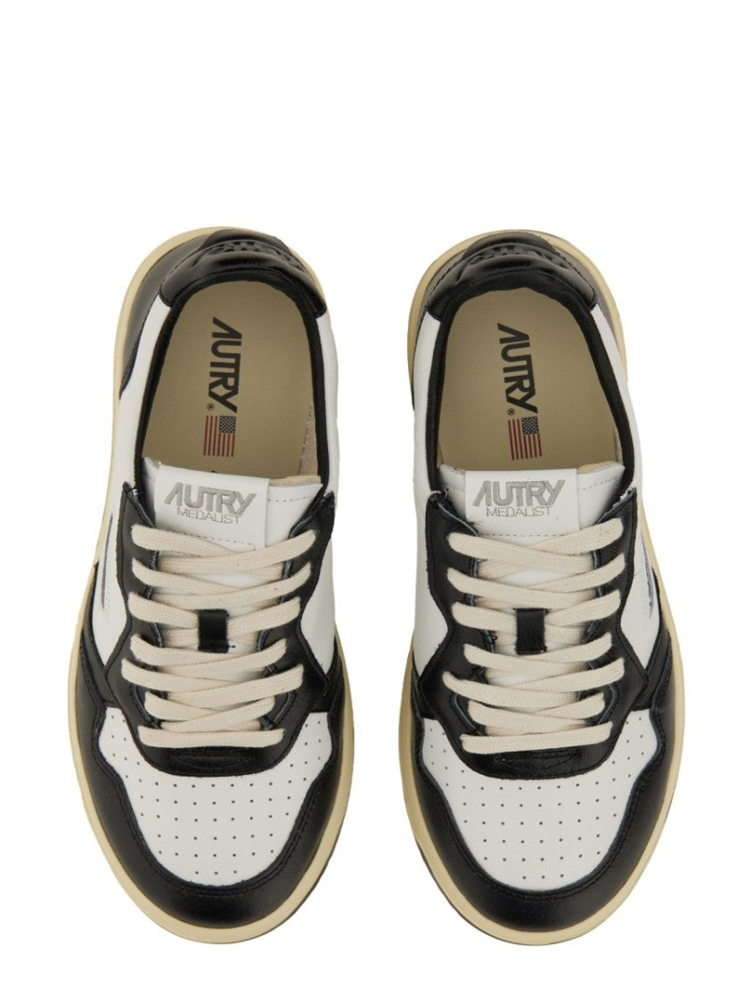 Autry Medalist Low Perforated Design Leather Sneakers