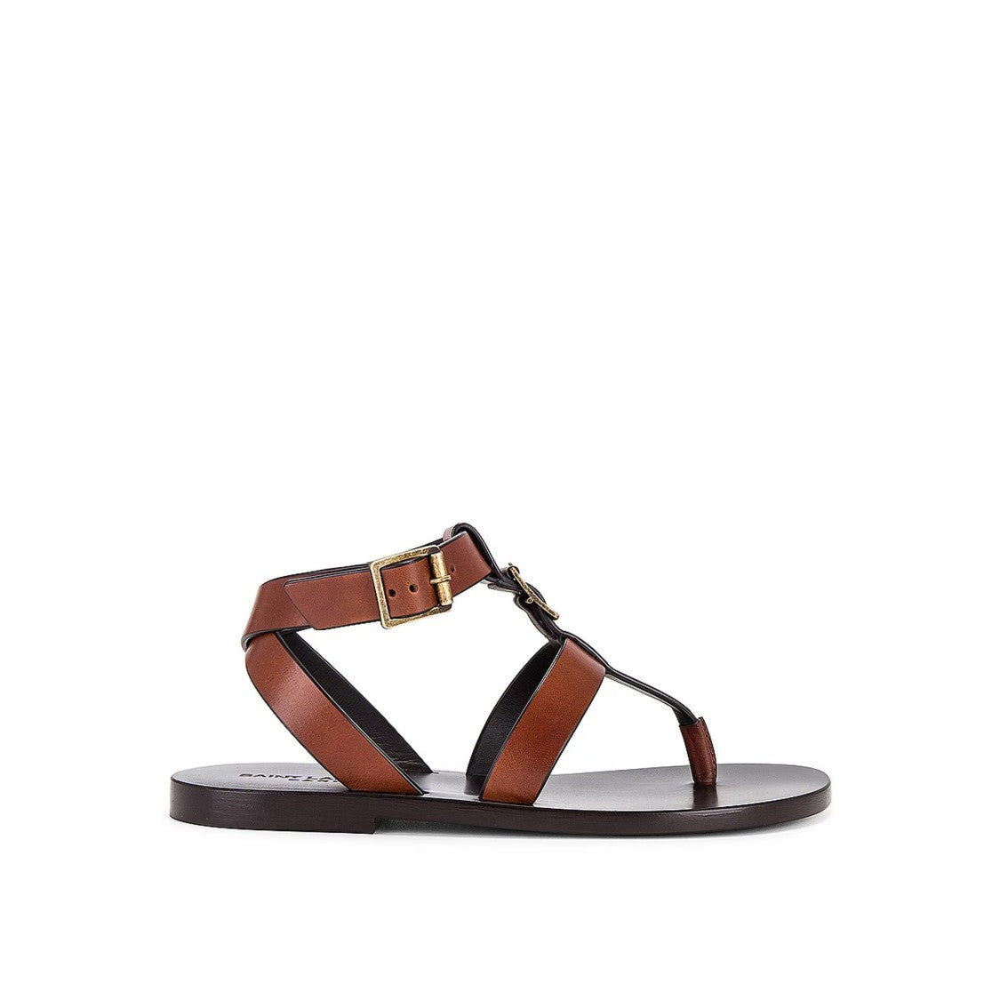 Saint Laurent Calf Leather Flip Flop Sandals