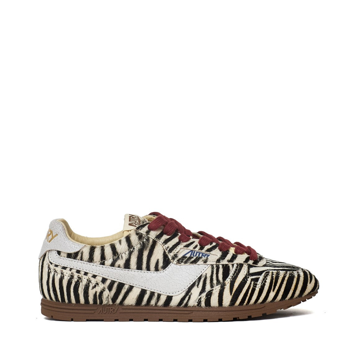 Autry Windspin Low Zebra Print Pony Hair Low-Top Sneakers