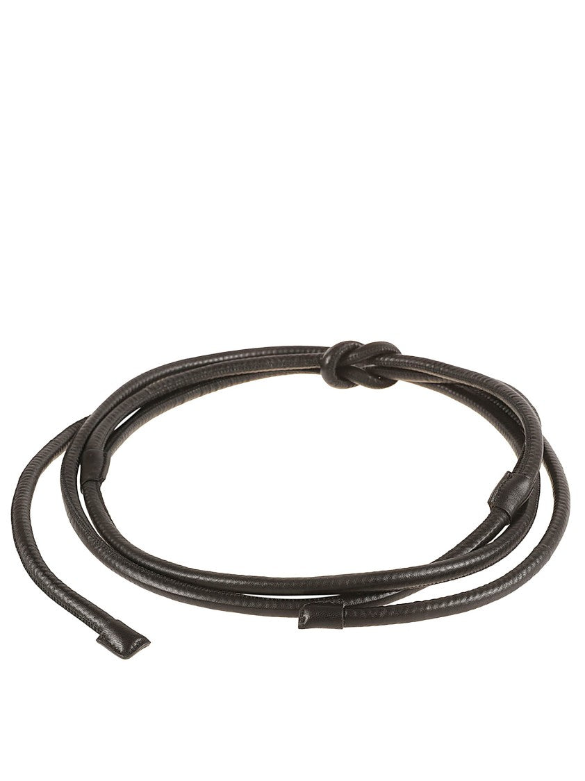 Fabiana Filippi Nappa Leather Belt With Central Knot Design