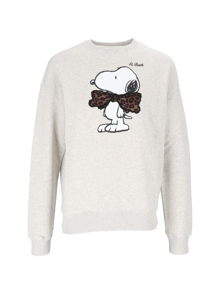 Mc2 Saint Barth Stardust Snoopy Bow Embroidered Crewneck Sweatshirt