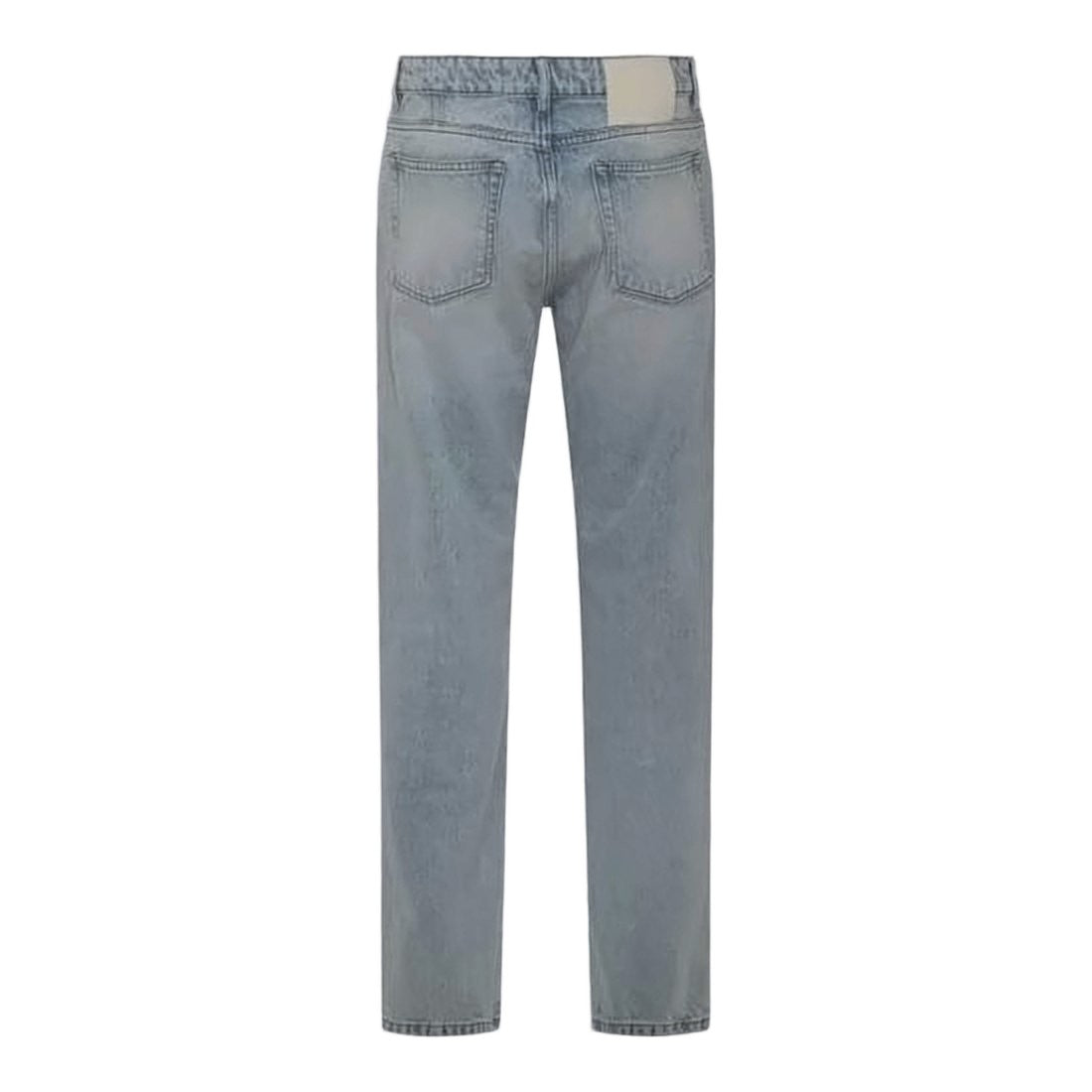 Ami Paris Straight-Leg Light Blue Denim Pants