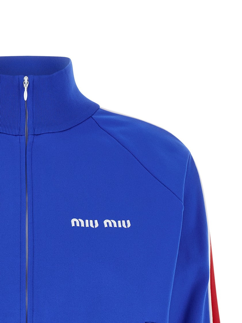 Miu Miu Logo Embroidery Sweatshirt