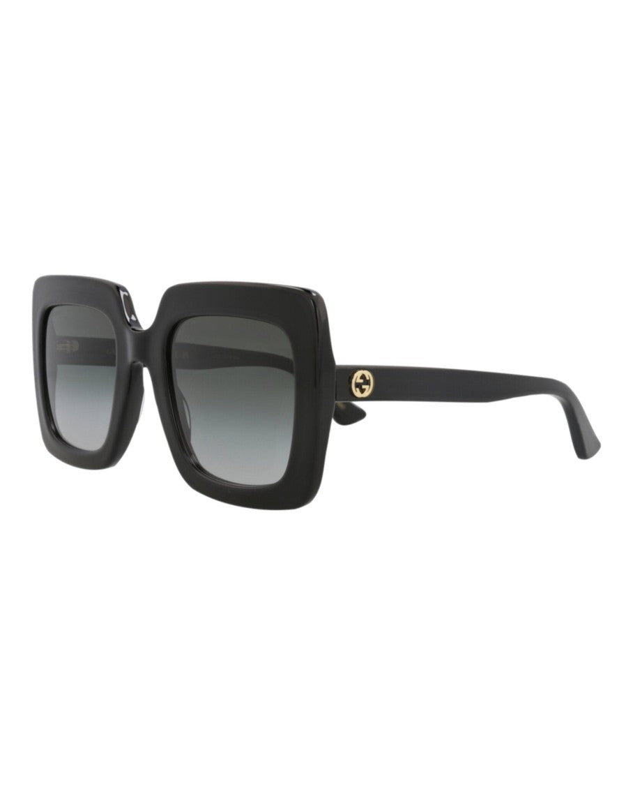 Gucci Square-Frame Acetate Sunglasses With Gradient Lenses And Gold Detail