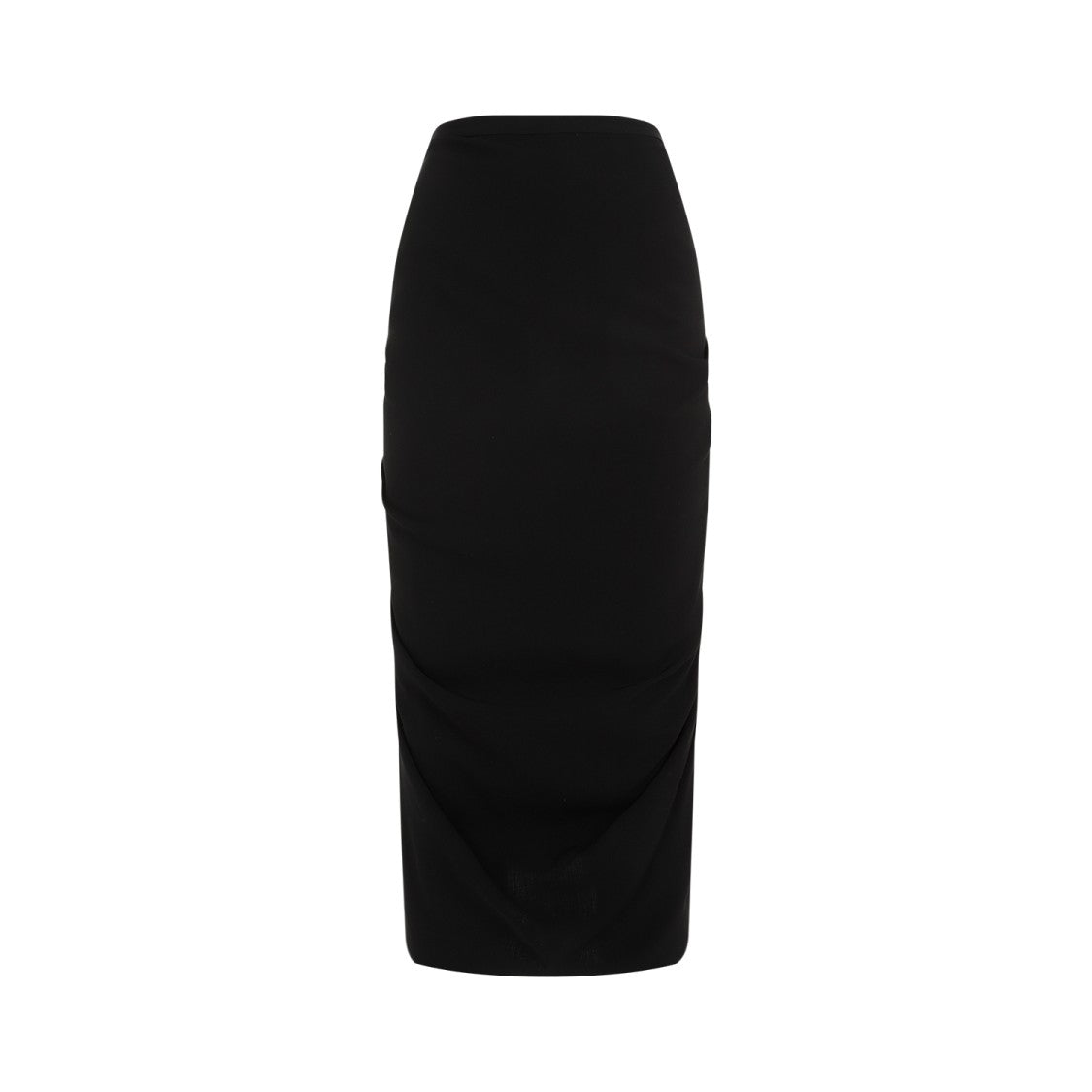 Dries Van Noten Sonata Black Wool Midi Skirt
