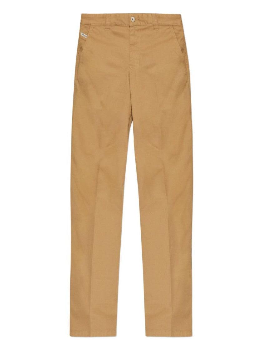 Diesel Beige Silk And Nylon Tapered Trousers
