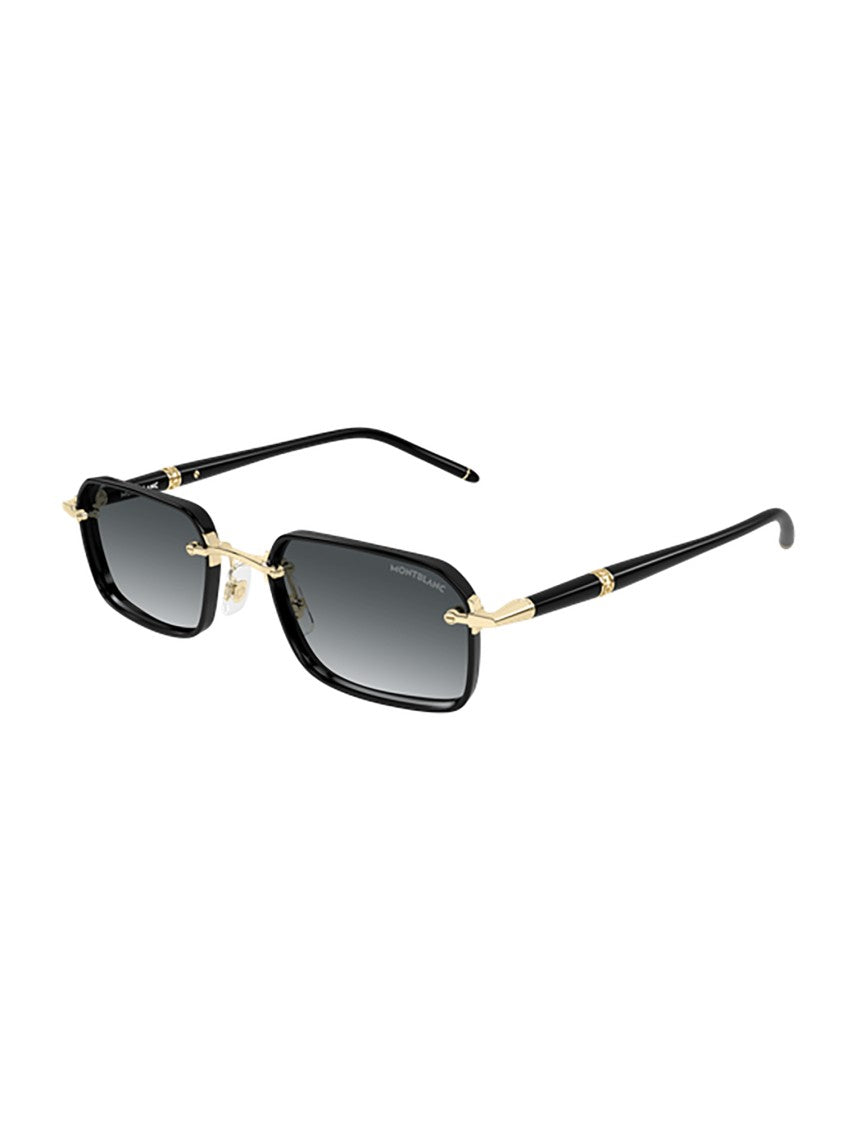 Montblanc Rectangular Metallic Frame Sunglasses