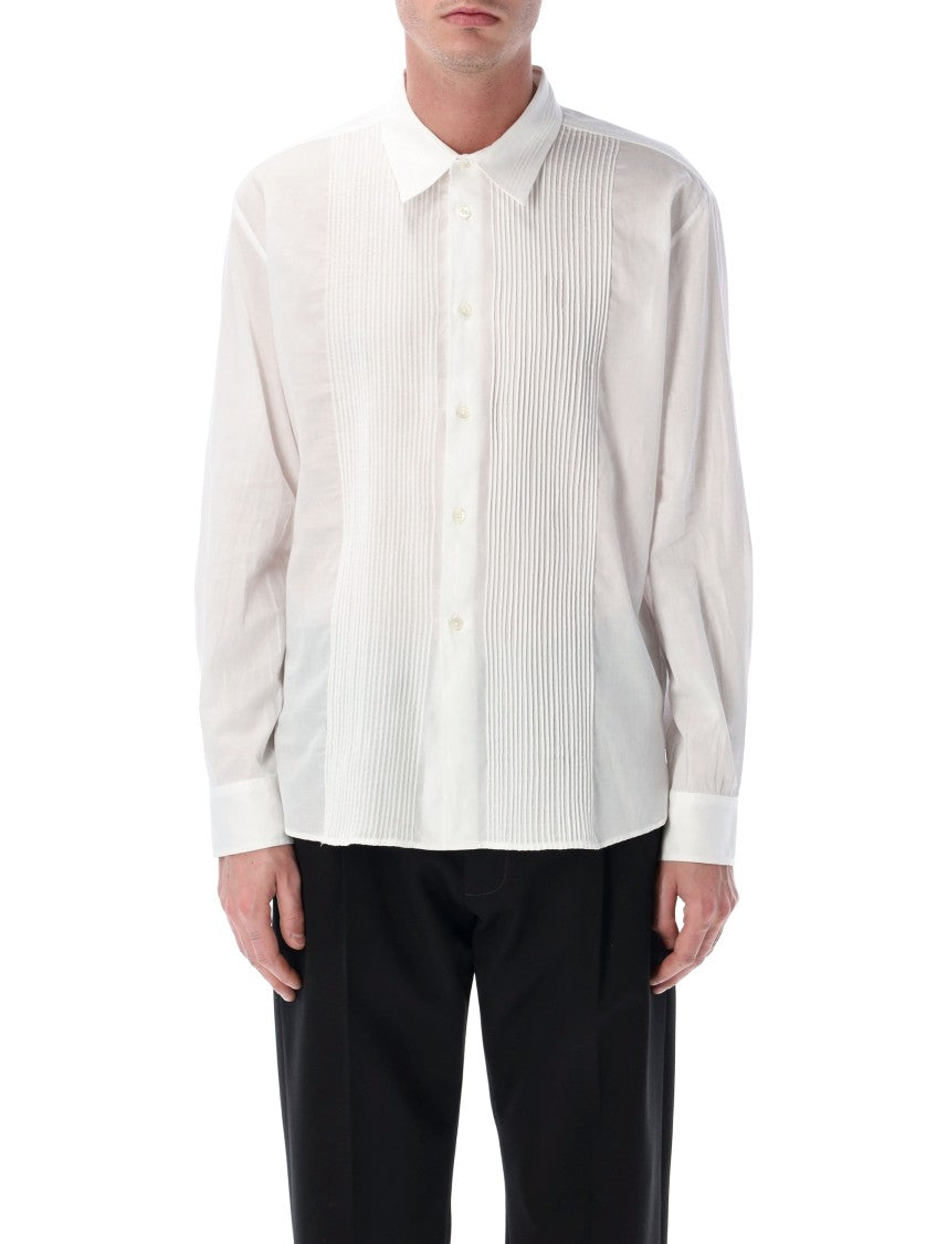 Our Legacy Promise White Cotton Pleats Shirt