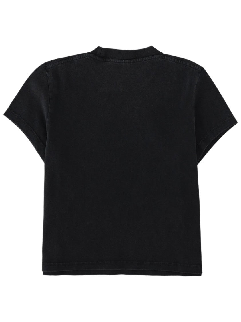 Alexander Wang Cropped Short-Sleeve Cotton Logo T-Shirt